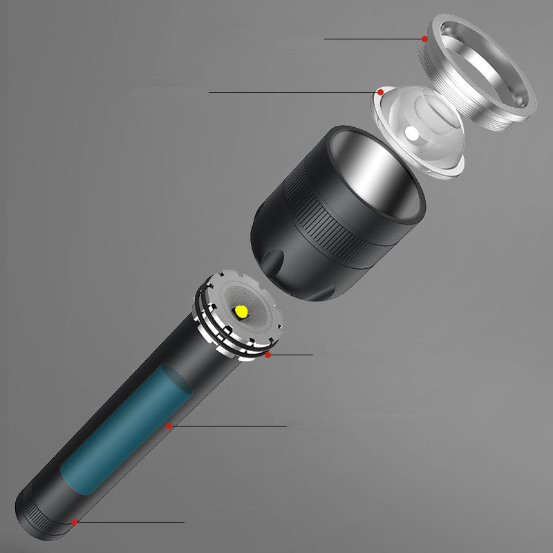 Led Strong Light Multi-Function Flashlight