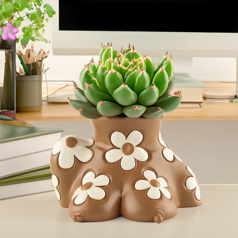 Creative Resin Body Art Flowerpot - Ketstore