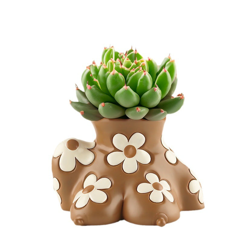 Creative Resin Body Art Flowerpot - Ketstore