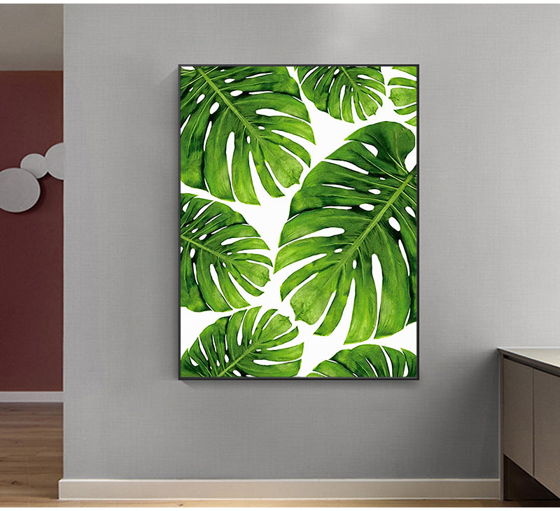 Home Decor Green Plant Canvas - Ketstore