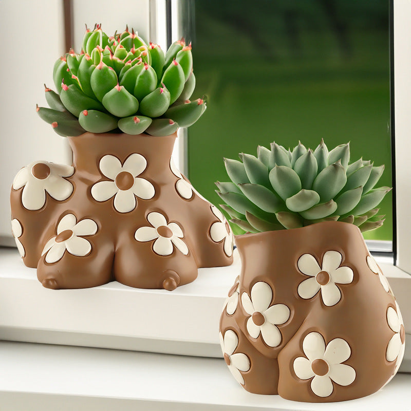 Creative Resin Body Art Flowerpot - Ketstore